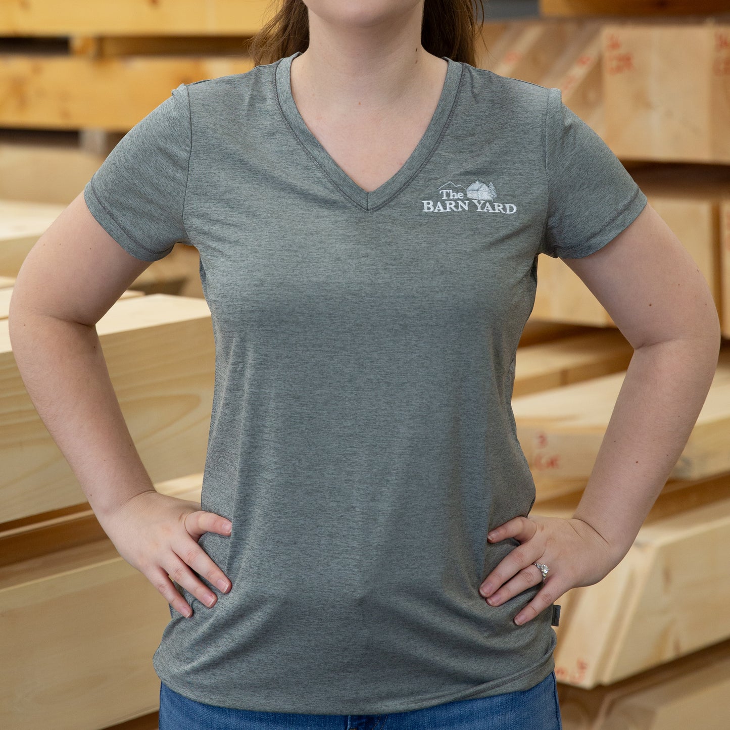 Women's Resolution Short-Sleeve V-Neck T-Shirt - Dark Smoke